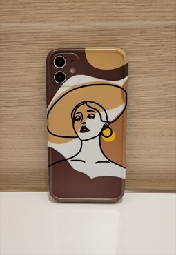 Female Avatar iPhone 11 Case in brown color