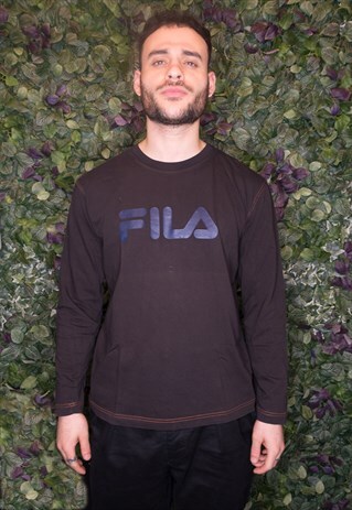 FILA LONG SLEEVE CONTRAST STITCH TOP