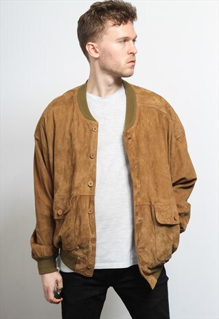 VINTAGE SUEDE BOMBER JACKET
