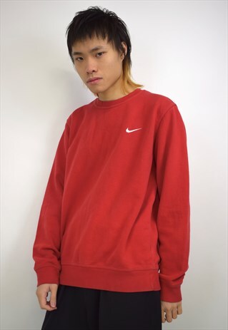 VINTAGE 90S NIKE RED SHOULDER SWOOSH SWEATSHIRT
