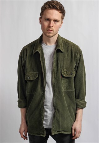 VINTAGE CORDUROY ZIP SHIRT