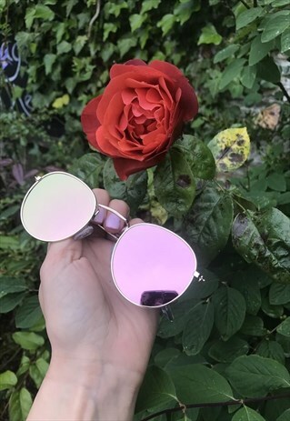 RETRO METALLIC ROSE GOLD / COPPER FLASH SUNGLASSES