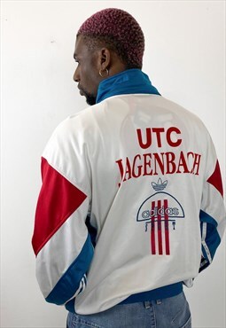 Vintage 90s white and blue tracktop 