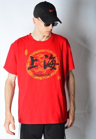 VINTAGE 90S RED SHANGHAI SHIRT