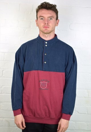 VINTAGE 90'S 1/4 BUTTON SWEATSHIRT
