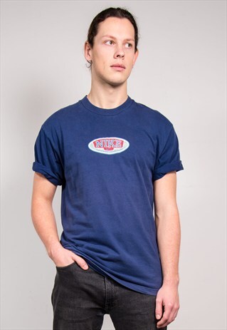 VINTAGE 90'S NIKE NAVY BLUE T-SHIRT