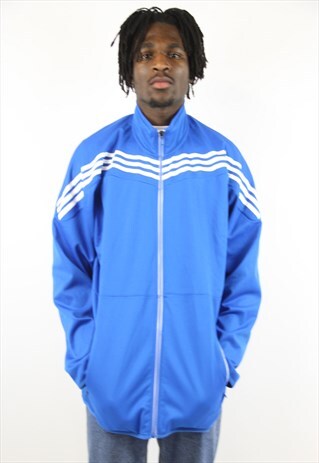 VINTAGE ADIDAS BLUE ZIP-UP SPORTS JACKET