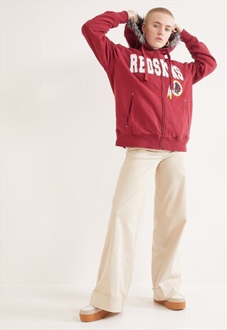 VINTAGE NFL RED SKINS ZIP-UP HOODIE