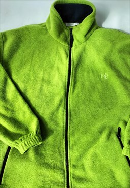 Vintage 90's Lime Green Zip Up Fleece