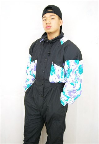 CRAZY PRINT SKI SUIT/JUMPSUIT (1990'S)