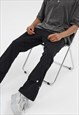 BLACK CARGO DENIM JEANS PANTS TROUSERS 