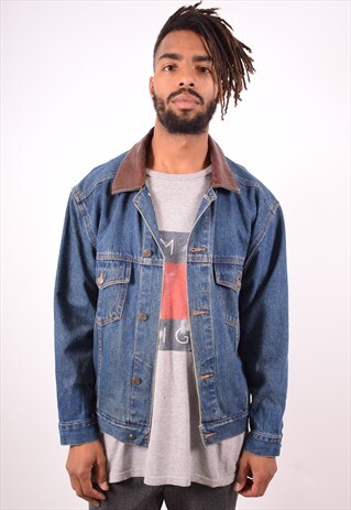 MENS VINTAGE DENIM JACKET MEDIUM BLUE 90S