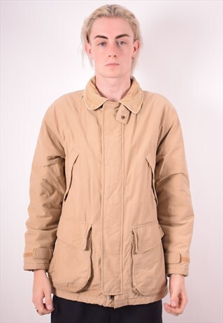 HENRI LLOYD MENS VINTAGE JACKET MEDIUM BROWN 90S