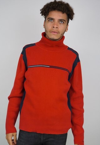 VINTAGE 90'S TOMMY HILFIGER ROLL NECK JUMPER