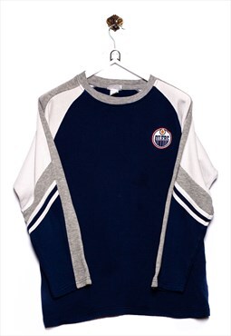 Vintage Mighty fine  Sweatshirt Oilers Blue/White/Grey