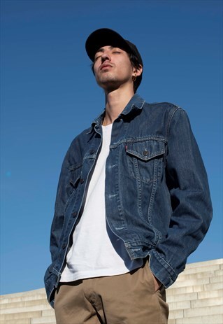 UNISEX VINTAGE DENIM LEVI'S JACKET WITHOUT POCKET