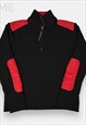 Versace vintage black and red 1/4 zip jumper womans size XL