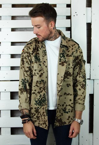 GERMAN UNISEX DESSERT MILITARY CAMMO JACKET