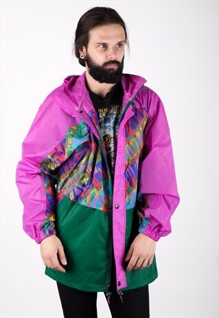 VINTAGE 90S K-WAY WINDBREAKER WATERPROOF JACKET