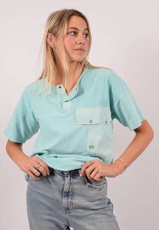 VINTAGE T-SHIRT TOP TURQUOISE