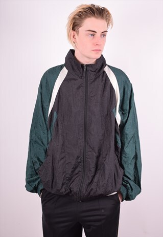 MENS VINTAGE TRACKSUIT TOP JACKET XL MULTI 90'S