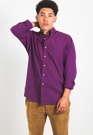 VINTAGE 80S CLASSIC POLO RALPH LAUREN SHIRT / S4343