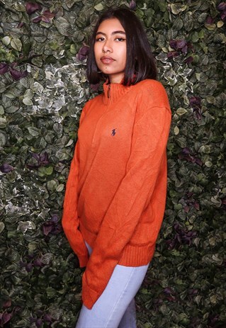 RALPH LAUREN 1/4 ZIP KNIT FLEECE