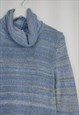VINTAGE COLUMBIA JUMPER TURTLE NECK IN BLUE XS