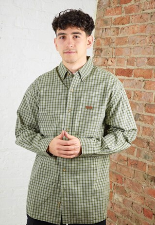 VINTAGE CARHARTT GREEN CHECKED SHIRT