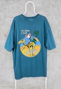 Blue Weird Fish T Shirt