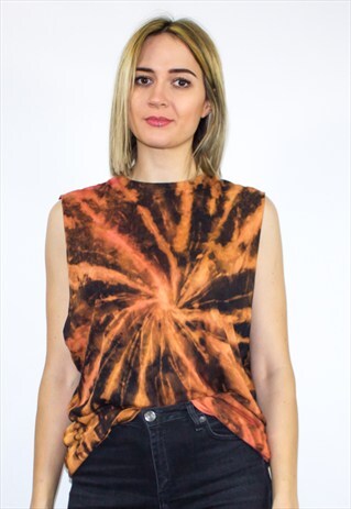 VINTAGE REWORKED TIE DYE VEST