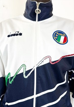 Vintage 90s soccer football italy track top 