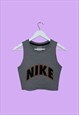 REWORKED VINTAGE NIKE GREY 90S TANK CROP TOP