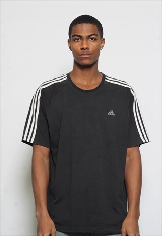 VINTAGE ADIDAS LOGO T-SHIRT BLACK