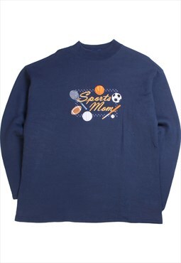 Vintage  OARSMAN Sweatshirt Sports Mom Crewneck Navy Blue