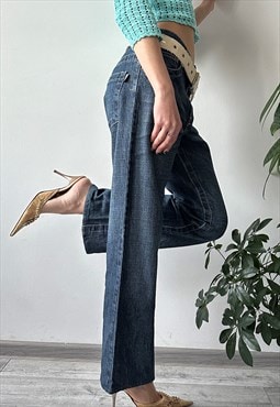 Vintage 90's Cute Blue Classic Basic Baggy Oversized Jeans