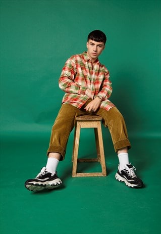 VINTAGE LONG SLEEVE CHECKED SHIRT