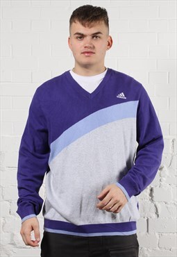 Vintage Adidas Knit Jumper with Spell Out Logo