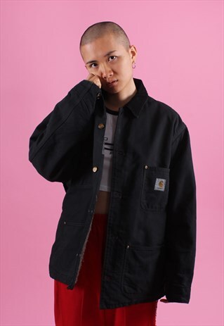 VINTAGE CARHARTT BLACK CHORE JACKET