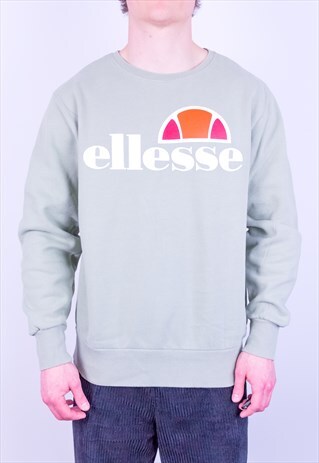 VINTAGE 90S ELLESSE SWEATSHIRT GREEN XL