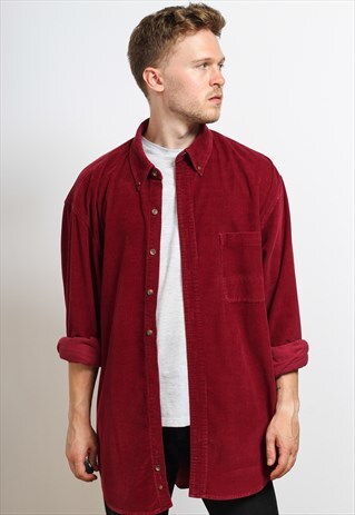 VINTAGE CORDUROY SHIRT RED