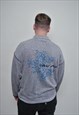 90'S MINIMALIST PULLOVER SHIRT VINTAGE MEN SWEATER GREY