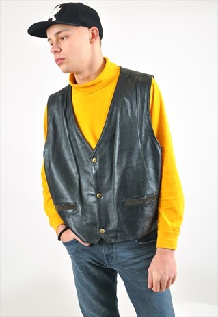 VINTAGE REAL LEATHER VEST