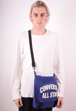 CONVERSE MENS VINTAGE SHOULDER BAG ONE SIZE BLUE 90S