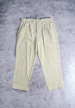 Vintage St Michael Mens Beige Corduroy Trousers