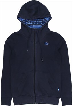 Adidas 90's Zip Up Hoodie Small Blue