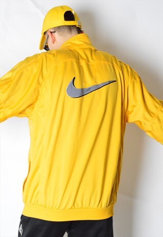 VINTAGE 90S YELLOW NIKE TRACK JACKET