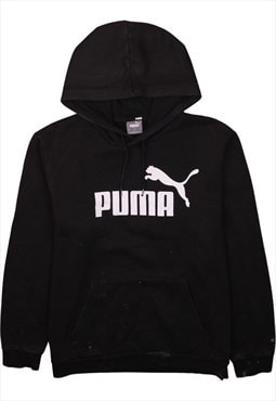 Vintage 90's Puma Hoodie Spellout Pullover Black Large