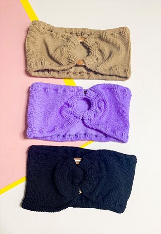 CRINKLE HEADBAND WITH RING