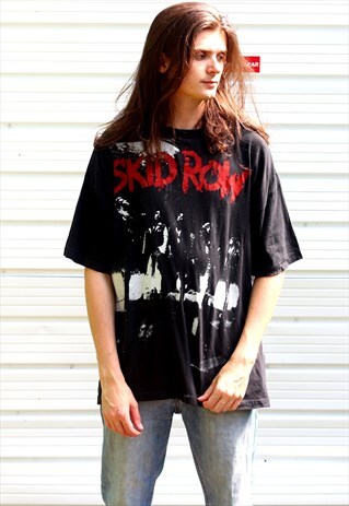 1990'S VINTAGE BLACK GRAPHIC 1989 SKID ROW T-SHIRT